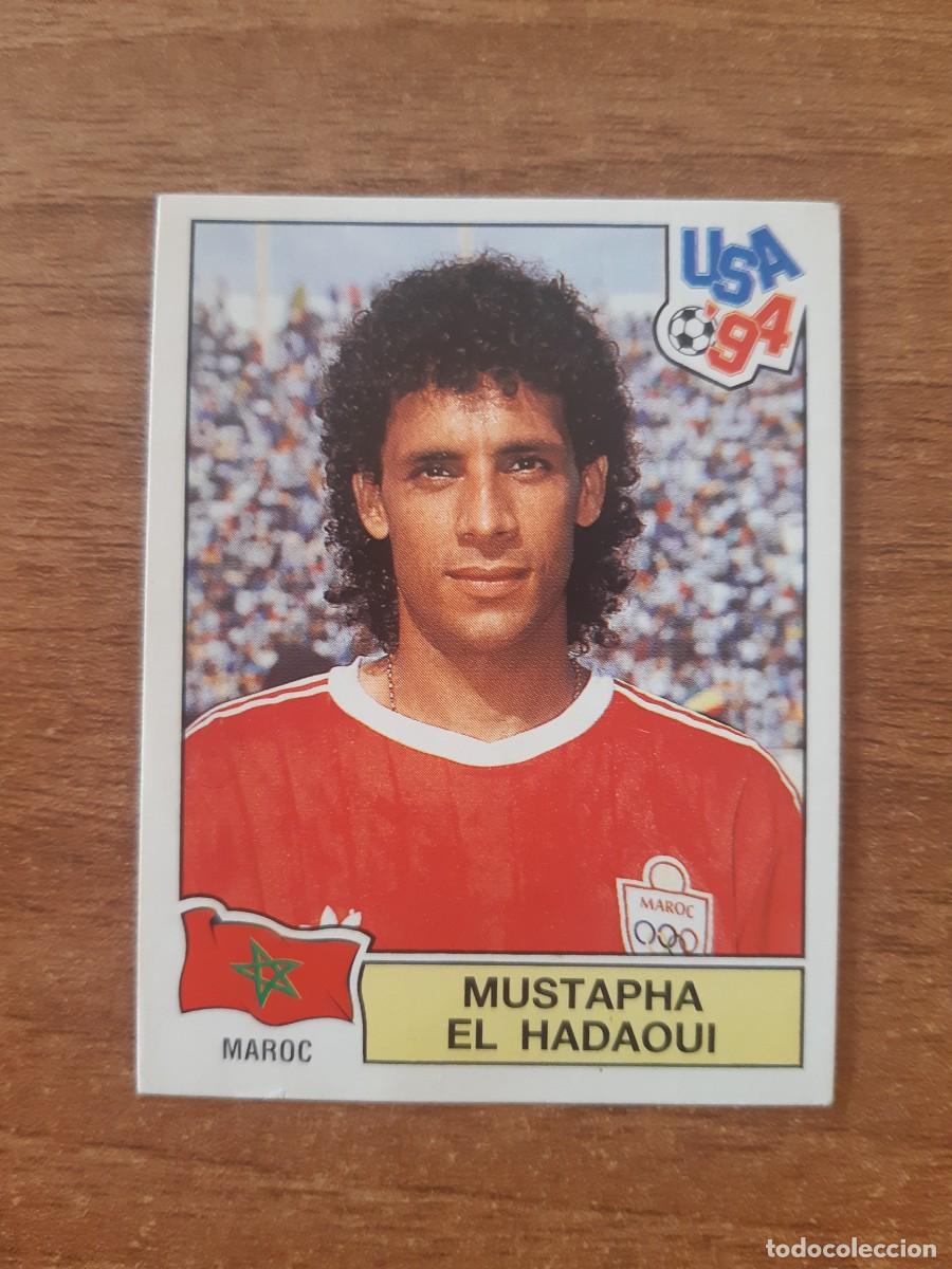 Football Stickers: N&deg;408 Mustapha El Hadaoui (Marruecos) Mundial USA 94 PANINI. Nunca pegado