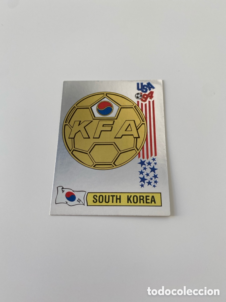Cromos de f&uacute;tbol: Cromo panini Mundial USA 94 n&uacute;mero 210 escudo Korea - Stickers album world cup 1994 badge South Kor
