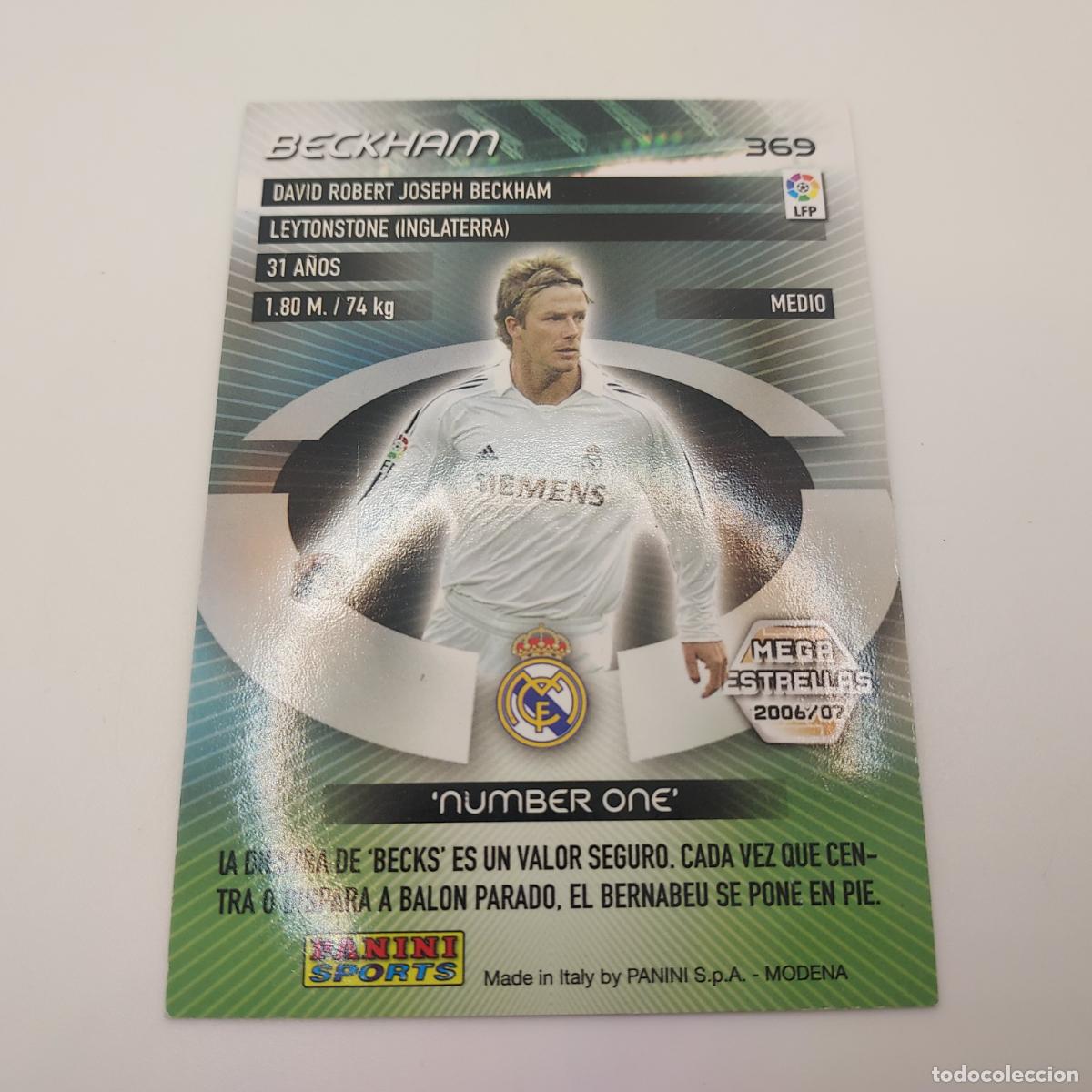 Cromos de f&uacute;tbol: MEGA ESTRELLAS 2006 2007 BECKHAM - Foto 2
