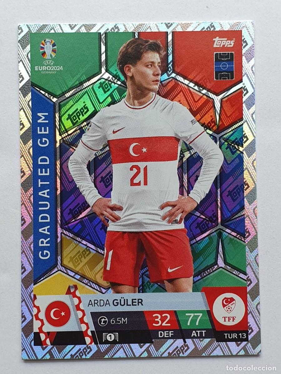 Carte Topps Match Attax Euro 2024 - Arda Guler (Turquie) #TUR13 - Carte Brillante Rookie