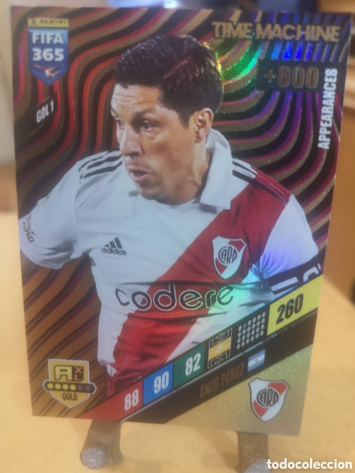 Cromos de f&uacute;tbol: ADRENALYN XL FIFA 365 2024 TIME MACHINE ENZO PEREZ GOL 1 - RIVER PLATE