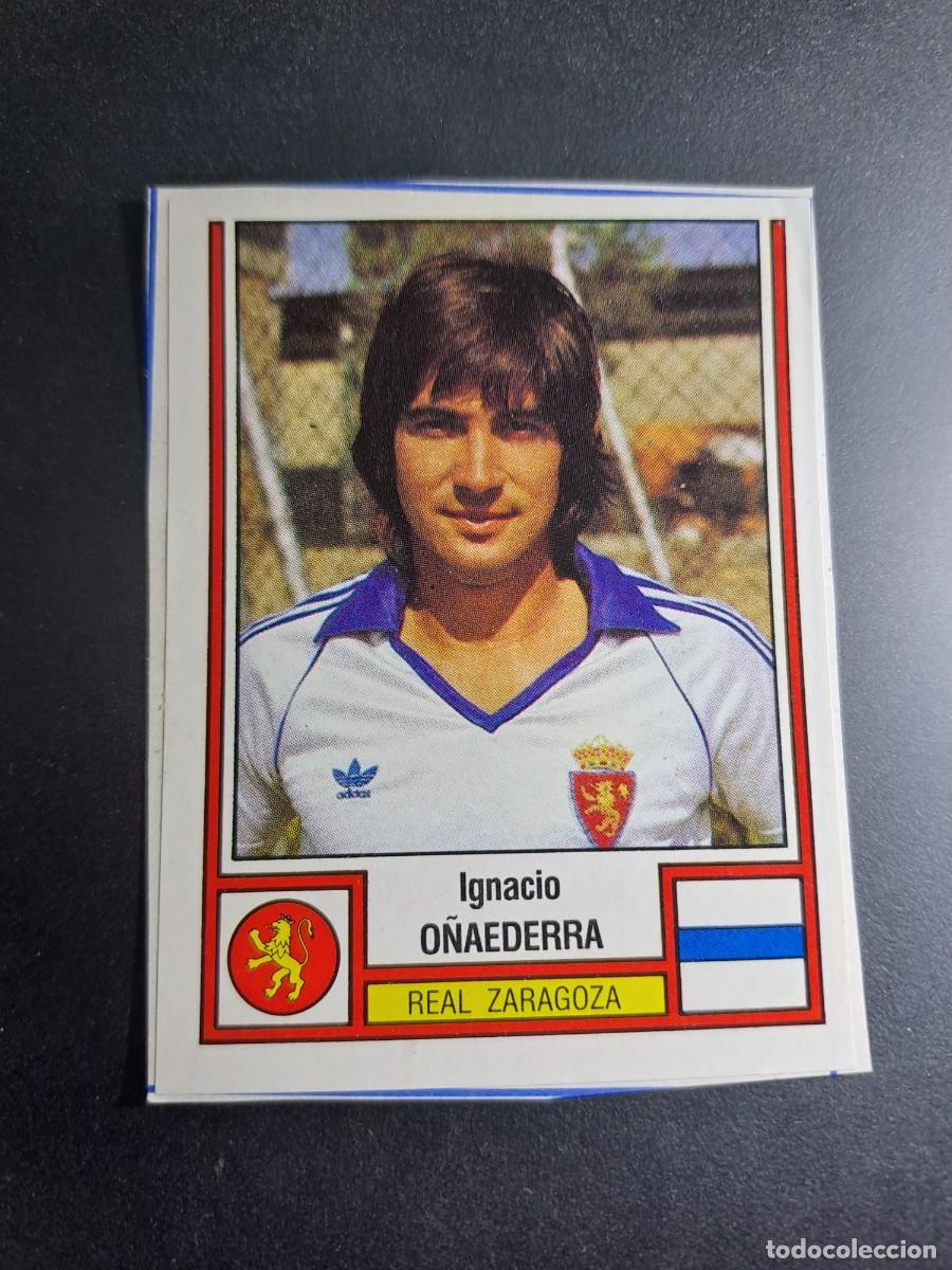 Fu&szlig;ball-Sticker: CROMO O&Ntilde;AEDERRA 315 ZARAGOZA FUTBOL 83 82 1982 1983 CROMO CROM PANINI RECORTADO