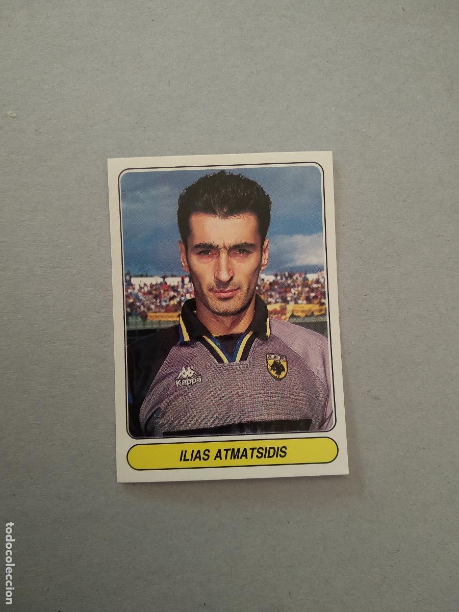 Fu&szlig;ball-Sticker: 1 ILIAS ATMATSIDIS AEK GRECIA CROMO FUTBOL PANINI 97-98 EUROPEAN FOOTBALL STARS 1997-1998