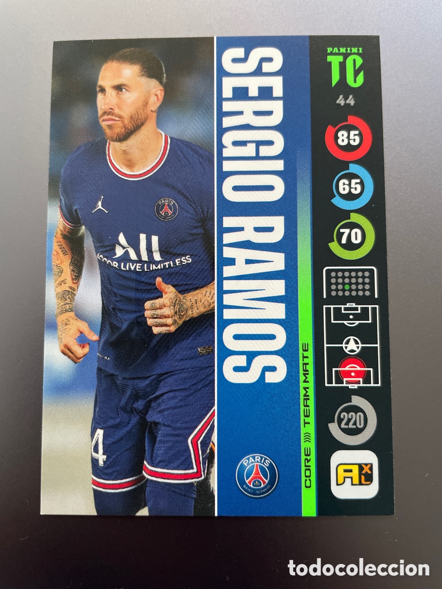 Cromos de f&uacute;tbol: Sergio Ramos 44 Top Class 2022 Panini PSG - Foto 1