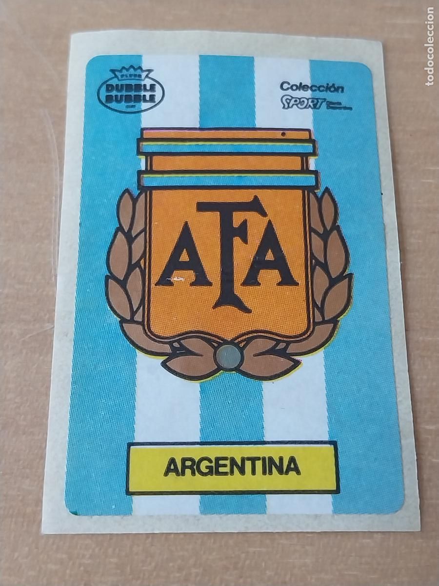 Fu&szlig;ball-Sticker: CHICLE FUTBOL AFA ARGENTINA DUBBLE BUBBLE 6 X 3,2CM CROMO SIN PEGAR NUNCA PROMOCIONAL QUIOSCO