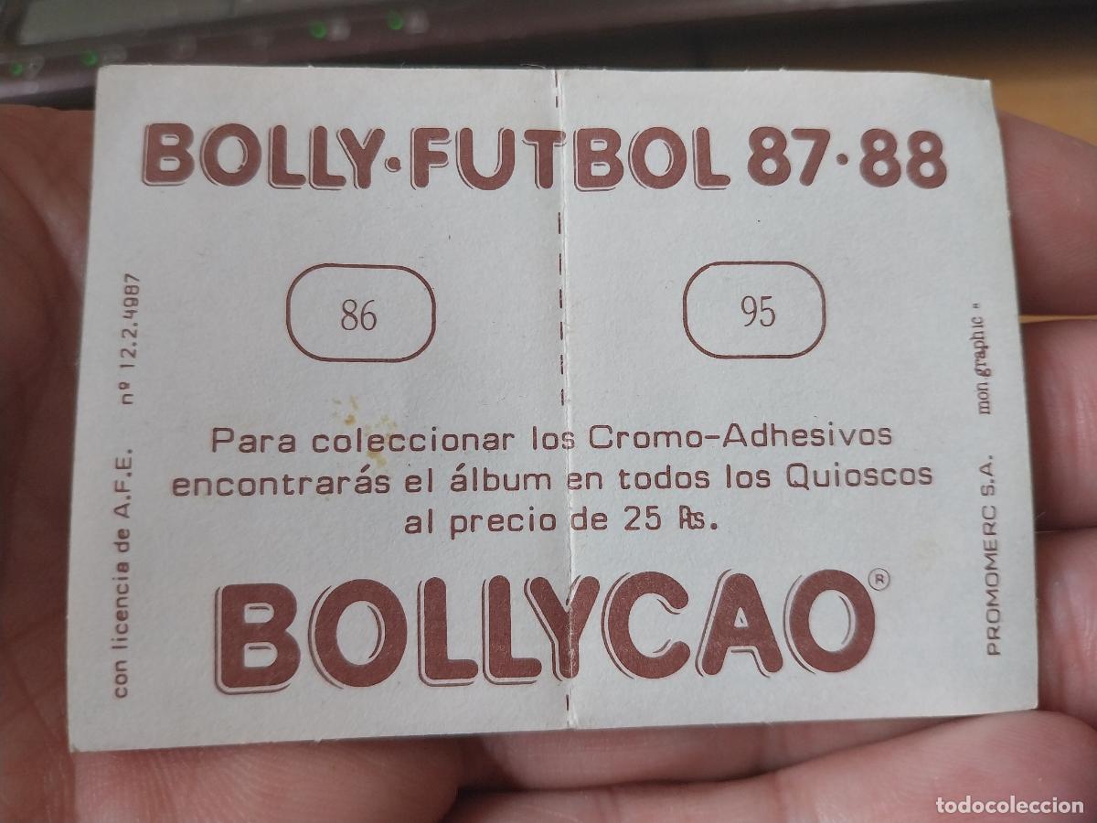 Fu&szlig;ball-Sticker: BOLLYCAO BOLLY FUTBOL 87 88 PROMOCIONAL PASTELITOS NUMERO 95 86 MIGUEL ANGEL LUCAS