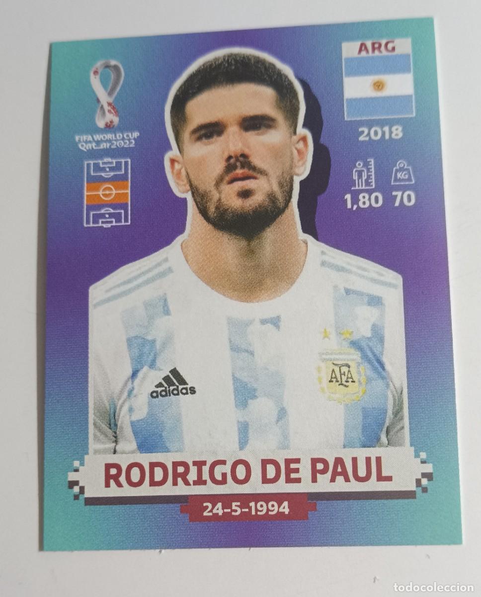 Cromos de F&uacute;tbol: ARG10 RODRIGO DE PAUL ARGENTINA ARG 10 STICKER PANINI MUNDIAL 2022 WORLD CUP QATAR COPA MUNDO