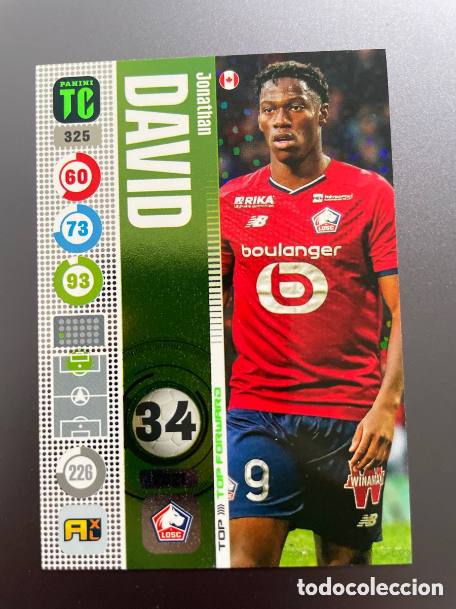 Cromos de f&uacute;tbol: Jonathan 325 Top Forward Top Class 2022 Panini Lille - Foto 1