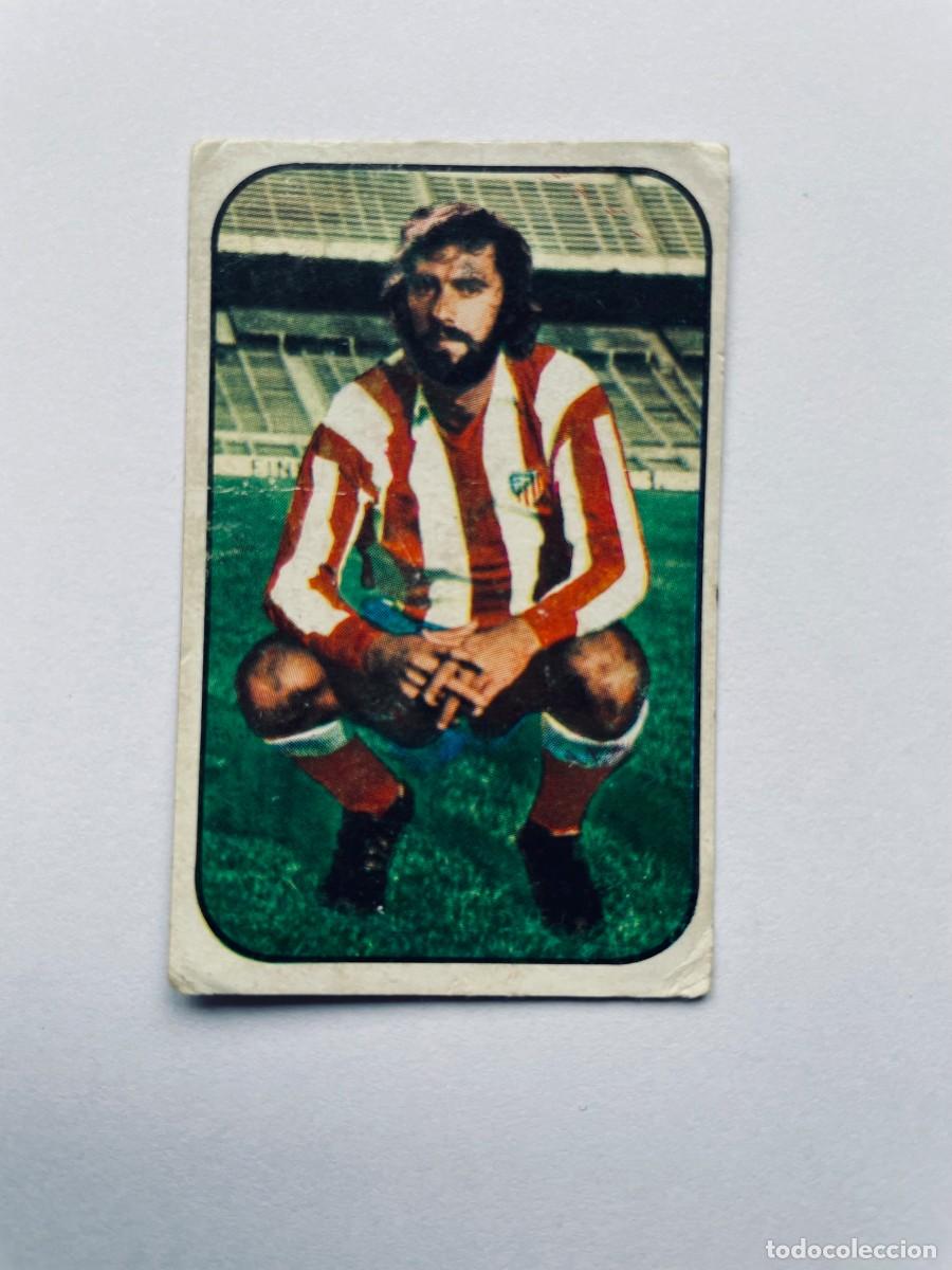 Fu&szlig;ball-Sticker: Cromo f&uacute;tbol liga Este 76-77 Robi del Atl&eacute;tico de Madrid. &Uacute;ltimos fichajes n&ordm; 1.
