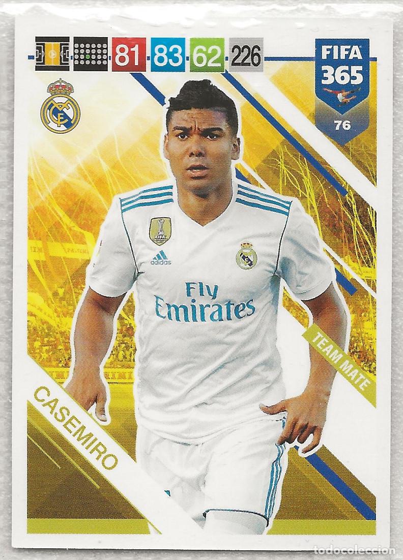 Figurine di Calcio: 76 Casemiro Team Mate Adrenalyn FIFA 365 18-19
