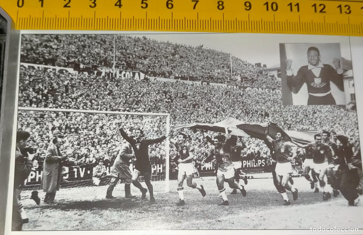 Figurine di Calcio: pegatina cromo recorte recuperado de album - A&Ntilde;O 1958 FUTBOL PELE BRASIL CAMPEONA DEL MUNDO