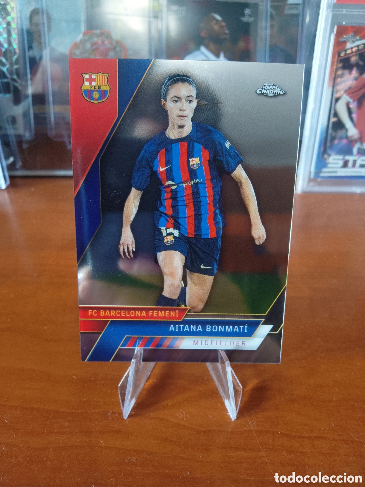 Fu&szlig;ball-Sticker: Aitana Bonmat&iacute; 57 Topps Chrome FC Barcelona Femenino