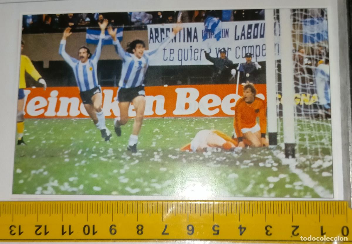 Cromos de F&uacute;tbol: pegatina cromo recorte recuperado de album - A&Ntilde;O 1978 ARGENTINA GANA MUNDIAL FUTBOL MARIO KEMPES