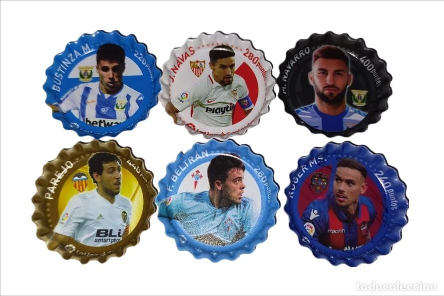 Cromos de F&uacute;tbol: LOTE DE 6 SUPERCHAPAS FUTBOL LALIGA SANTANDER 2019/20 GREFUSA SUPERCHAPA