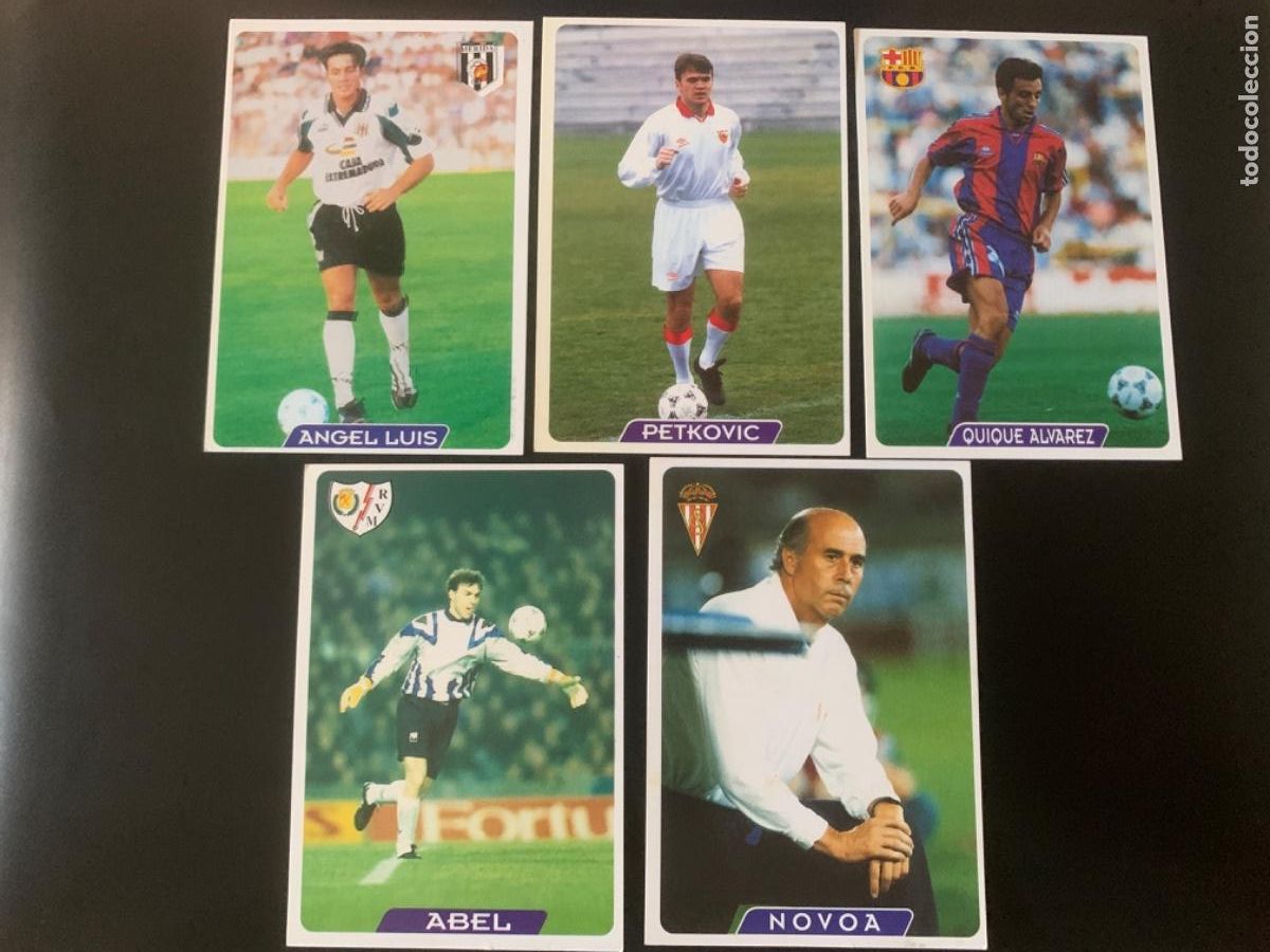 Cromos de F&uacute;tbol: Mundicromo 95/96.LOTE DE 5 CROMOS ERRORES.
