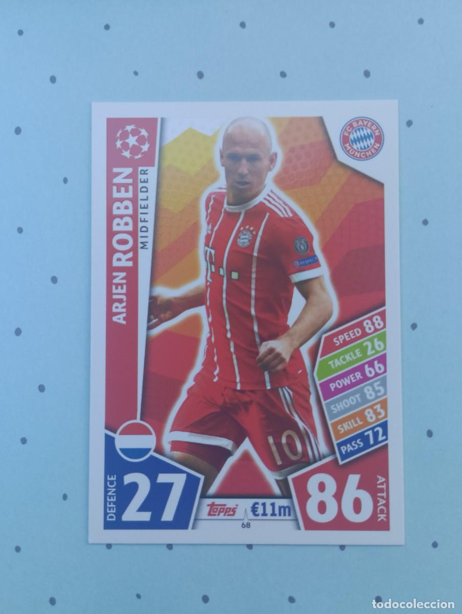 Cromos de Futebol: ❇️ CROMO ⚽ ROBBEN BAYERN DE MUNICH 68 UEFA CHAMPIONS LEAGUE 2017 2018 TOPPS MATCH ATTAX ❇️