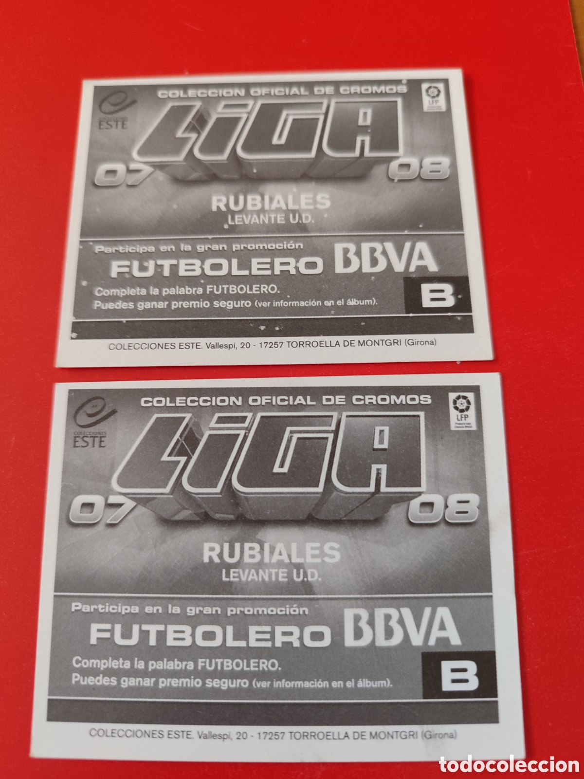 Cromos de f&uacute;tbol: Lote 2 Rubiales Este 07-08 - Foto 4