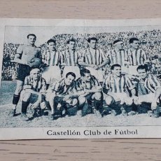 Cromos de Fútbol: ALINEACIÓN CASTELLÓN CF, FÚTBOL LIGA 42 43 / 1942 1943 ALBUM CARNET EQUIPO CASULLERAS. SIN PEGAR