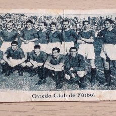 Cromos de Fútbol: ALINEACIÓN OVIEDO CF, FÚTBOL LIGA 42 43 / 1942 1943 ALBUM CARNET EQUIPO CASULLERAS. SIN PEGAR