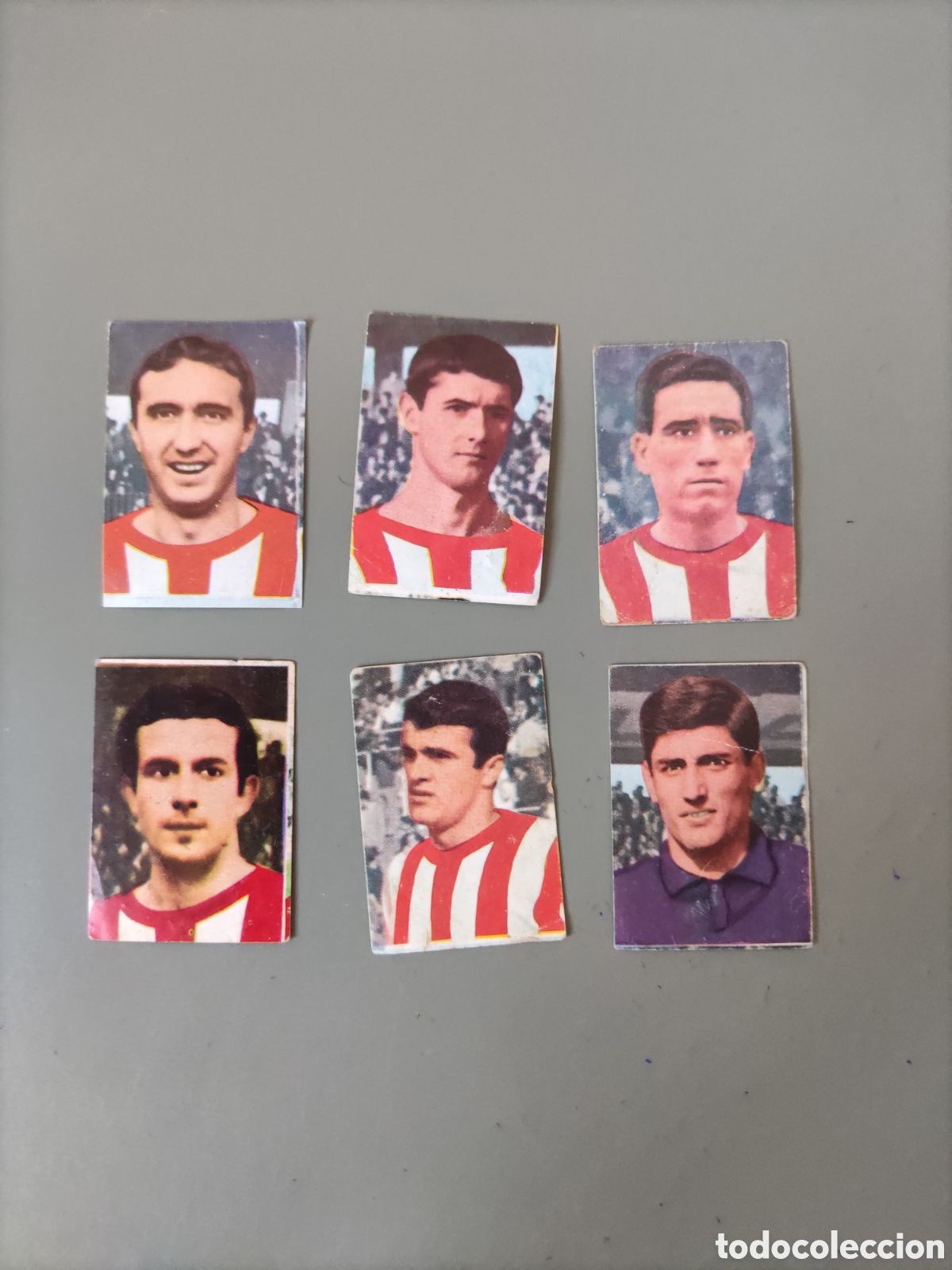 Fu&szlig;ball-Sticker: LOTE 6 CROMOS DIFERENTES GIJ&Oacute;N FHER LIGA SEGUNDA DIVISI&Oacute;N 1968/69 68 69