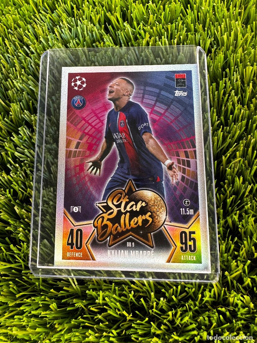 Cromos de F&uacute;tbol: N&ordm; BB9 Kylian Mbapp&eacute; Star Ballers Paris Saint-Germain Match Attax 23 24