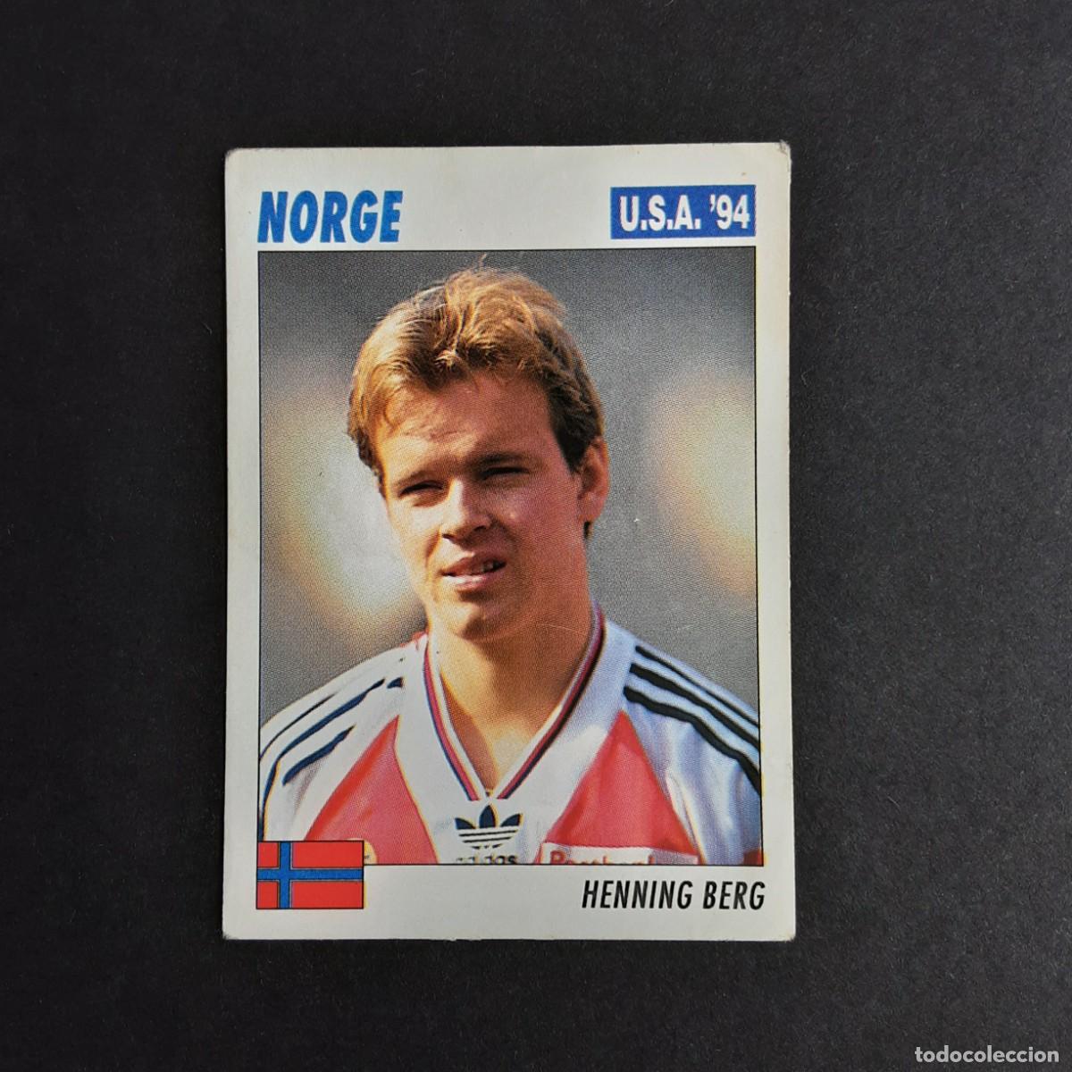 Fu&szlig;ball-Sticker: MUNDIAL USA 94 SL ITALY SERVICE LINE N 266 HENNING BERG NORUEGA SIN PEGAR