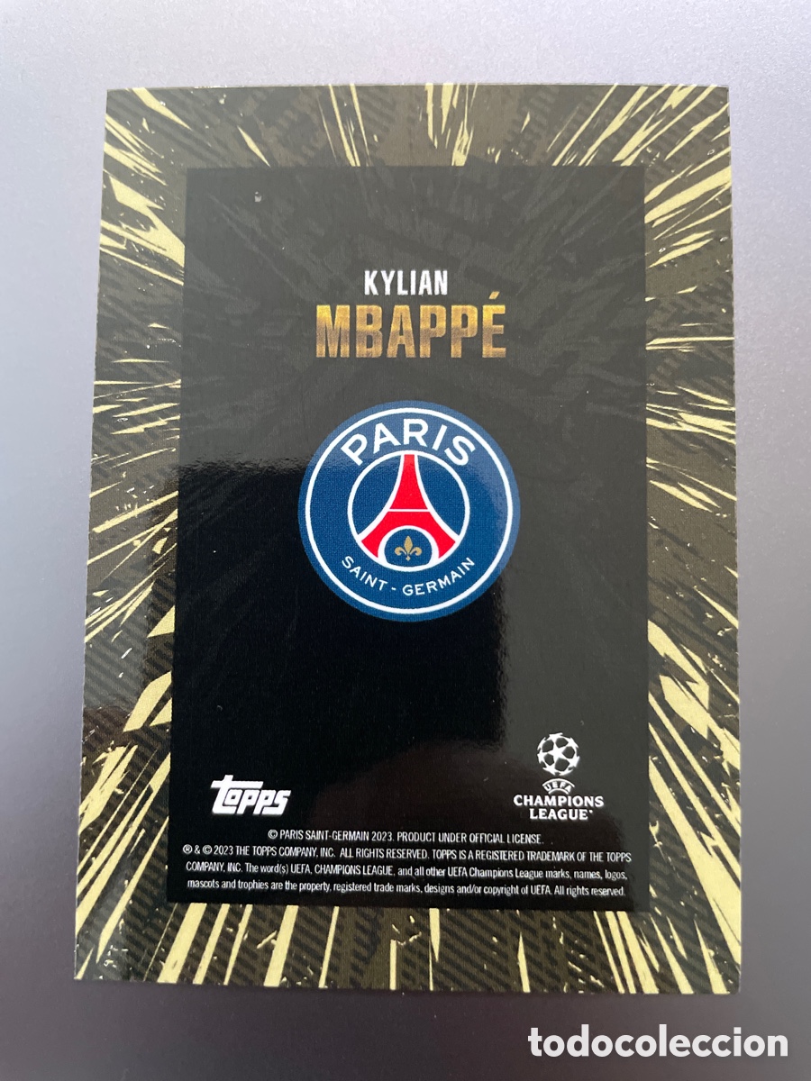 Cromos de f&uacute;tbol: Mbappe Topps Gold 2023-24 PSG - Foto 2
