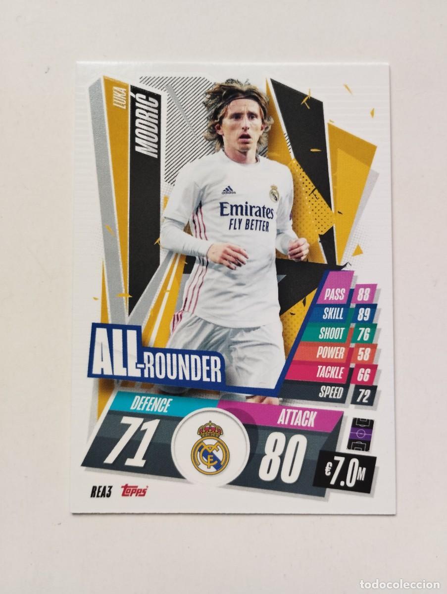 Cromos de F&uacute;tbol: CROMO CARD CARTA TOPPS MATCH ATTAX EXTRA 20 21 2020 2021 REAL MADRID REA3 LUKA MODRIC