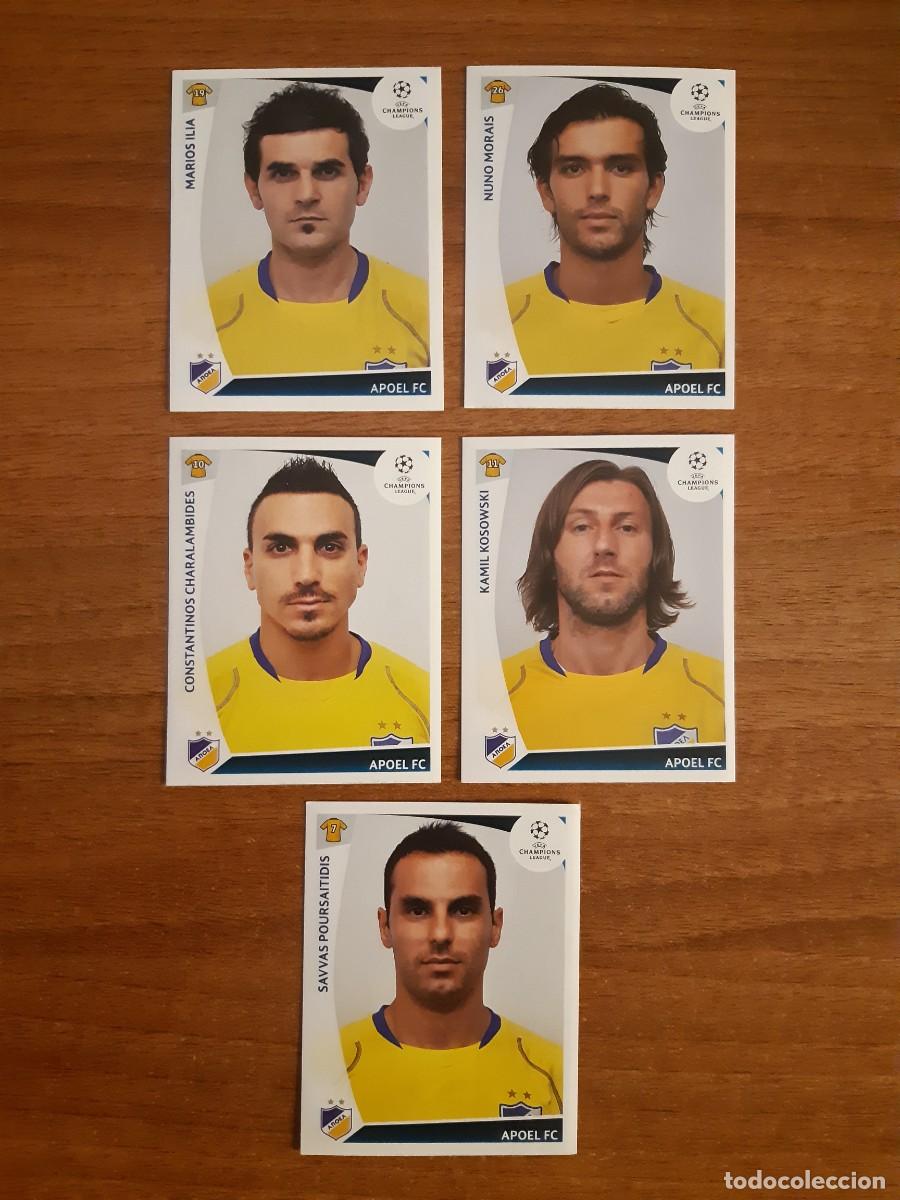 Figurine di Calcio: LOTE 5 CROMOS DIFERENTES APOEL FC UEFA CHAMPIONS LEAGUE 09-10 PANINI. NUEVOS