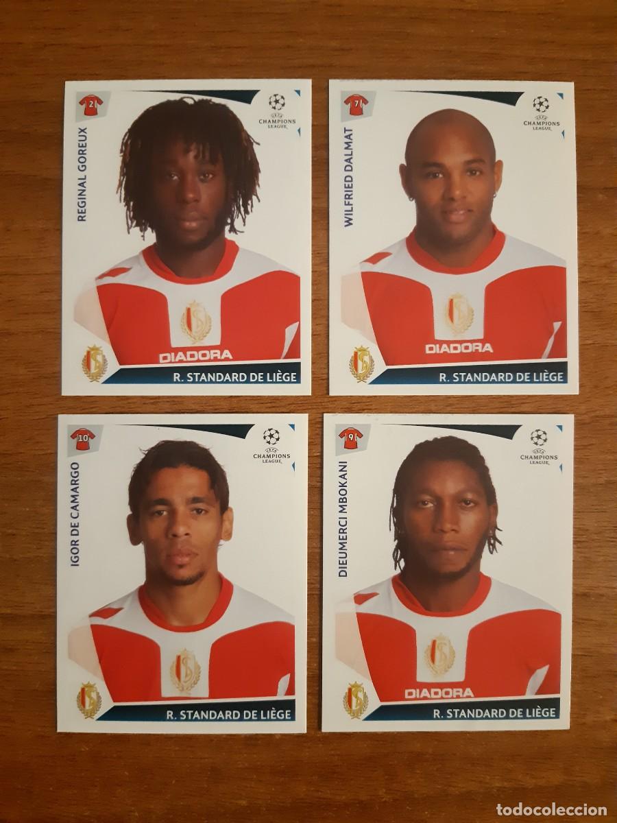 Football Stickers: LOTE 4 CROMOS DIFERENTES STANDARD DE LIEJA UEFA CHAMPIONS LEAGUE 09-10 PANINI. NUEVOS