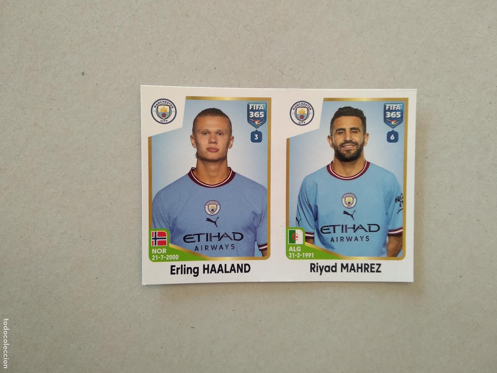 Cromos de F&uacute;tbol: 99 HAALAND MAHREZ MANCHESTER CITY CROMO FUTBOL 22-23 PANINI FIFA 365 2022-2023