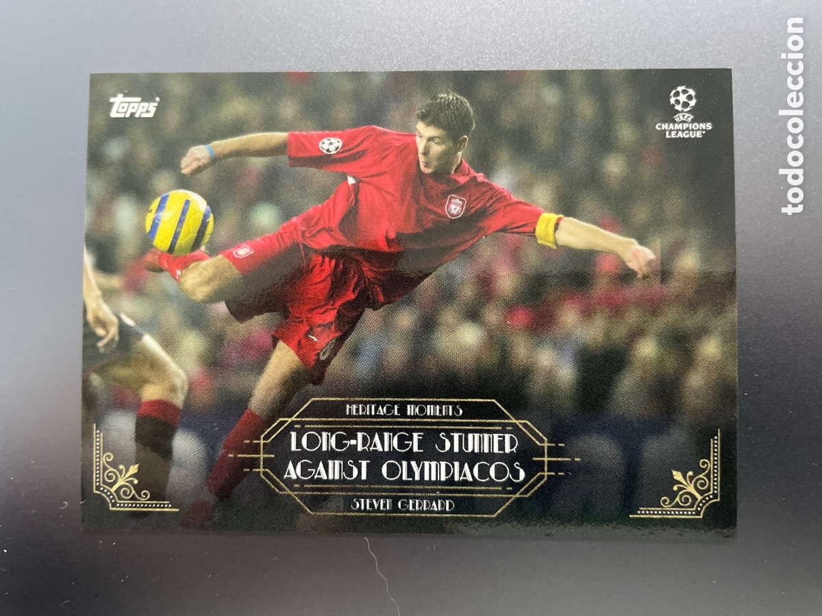 Cromos de f&uacute;tbol: Gerrard Long-Range Stumer Against Olympiacos - Foto 1