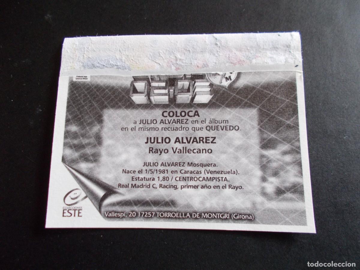 Cromos de f&uacute;tbol: ESTE 02-03 COLOCA JULIO ALVAREZ RAYO VENTANILLA - Foto 2