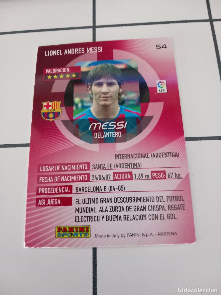 Cromos de f&uacute;tbol: MEGACRACKS 2006 2007 06 07 MESSI (54) - Foto 2