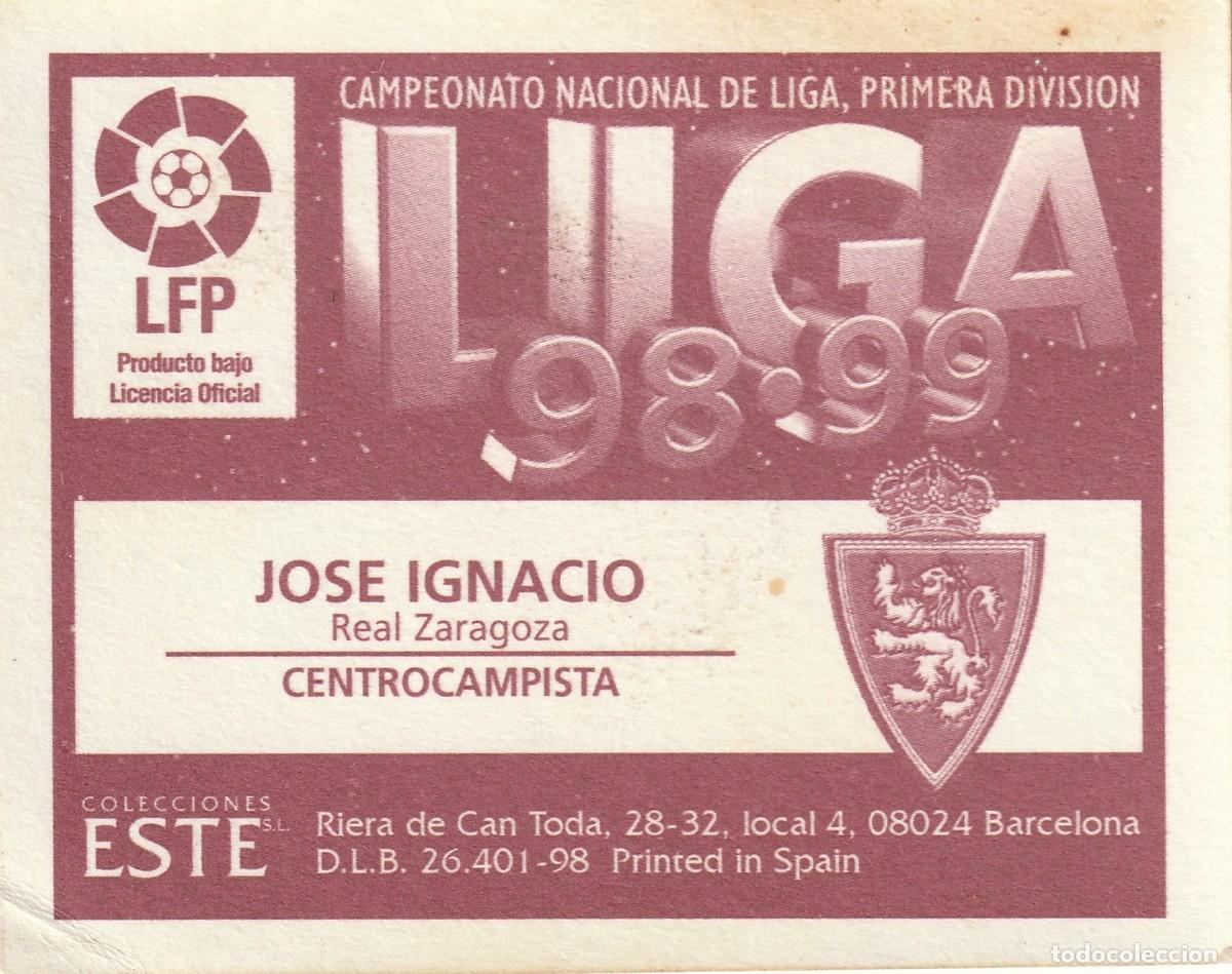 Cromos de f&uacute;tbol: ESTE 98-99 JOSE IGNACIO. SIN PEGAR. - Foto 2