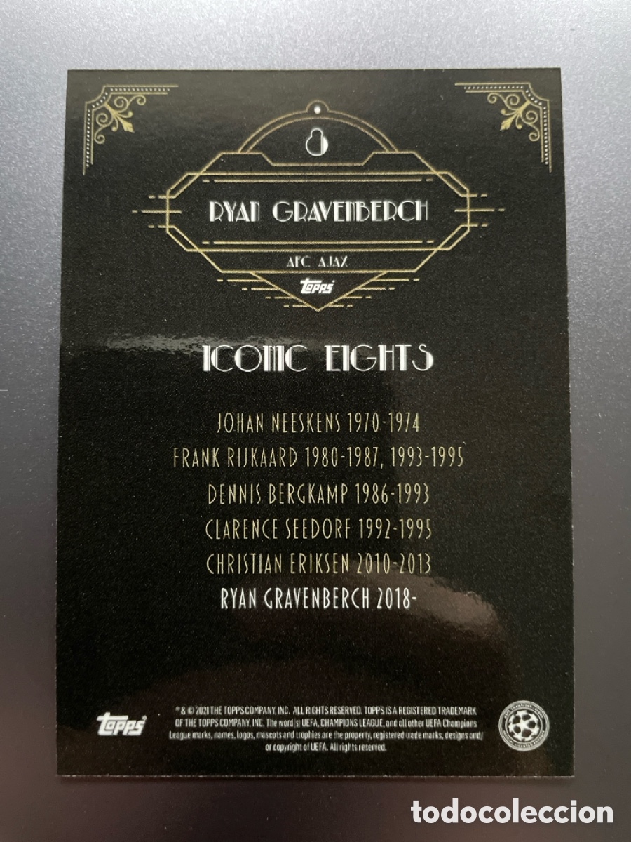 Cromos de f&uacute;tbol: Ryan Gravenberch Iconic Eights Topps Deco 2021 Ajax - Foto 2