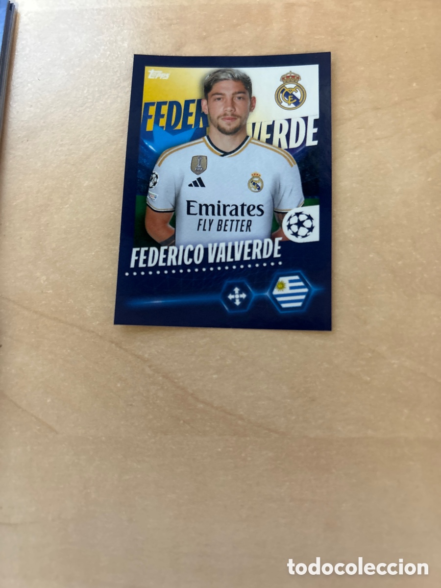 Cromos de f&uacute;tbol: Valverde 418 Real Madrid Topps Stickers 23 24 UEFA Champions League 2023 2024 23/24 2023/24