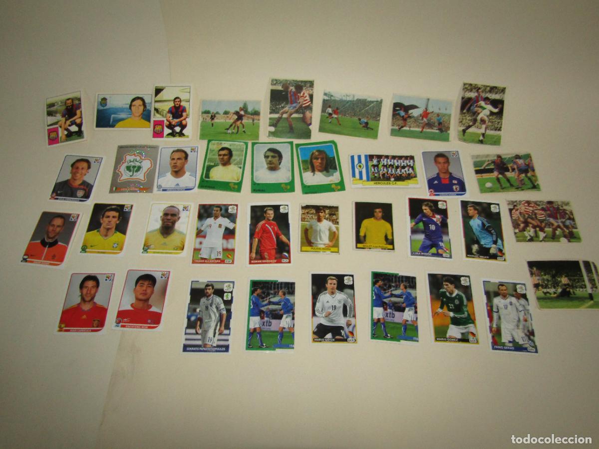 Fu&szlig;ball-Sticker: Antiguo Lote de 37 Cromo de Futbol Diverso &Aacute;lbumes y/o Colecciones CRUYFF, FINI Etc. Etc.
