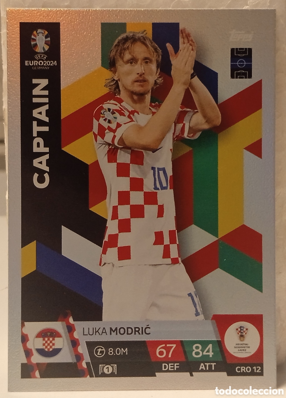 Cromos de F&uacute;tbol: MATCH ATTAX EURO 2024CARDS/MODRIC CAPTAIN(CROACIA)N&deg;CRO12