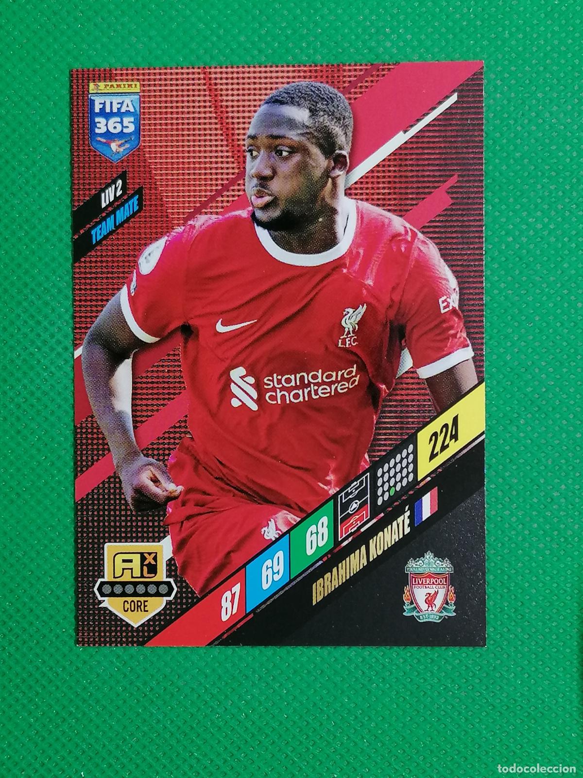 Cromos de f&uacute;tbol: LIV2 LIV 2 IBRAHIM KONATE TEAM MATE LIVERPOOL FIFA ADRENALYN XL 365 PANINI 23 24 2023 2024