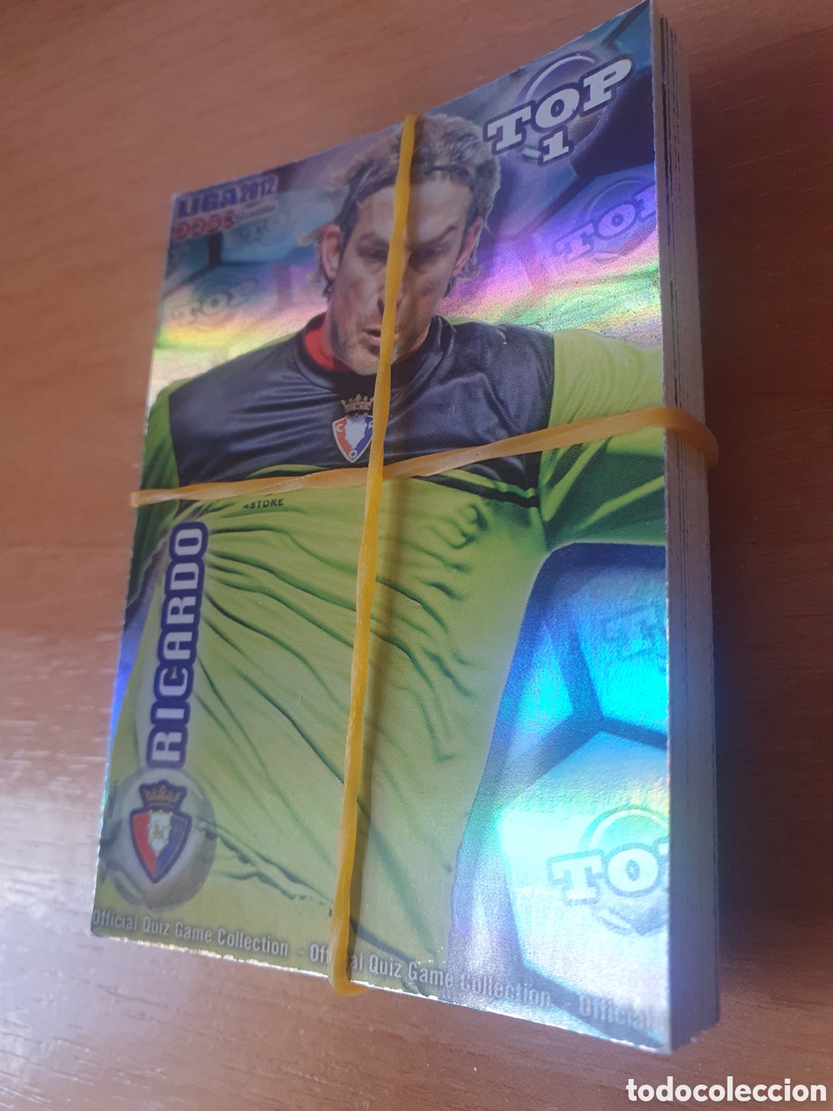 Cromos de F&uacute;tbol: Mundicromo 2012 top azul rayas lote