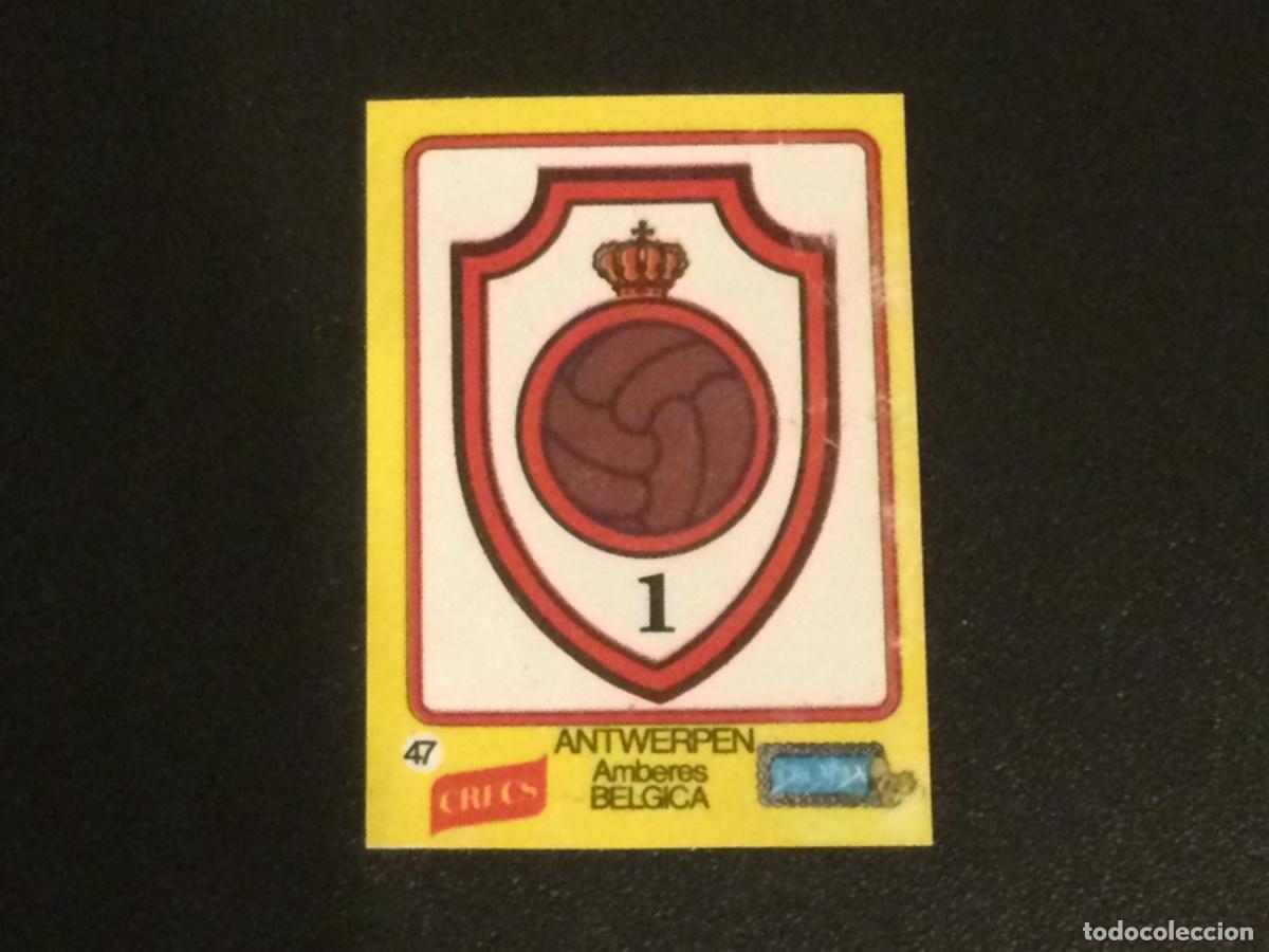 Cromos de F&uacute;tbol: Cromo cropan crecs, escudo Amberes Antwerpen, 47, muy bien