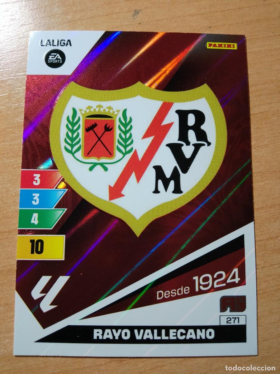 Cromos de F&uacute;tbol: 23 24 ADRENALYN XL 271 ESCUDO RAYO VALLECANO 2023 2024 PANINI NUEVO DE SOBRE