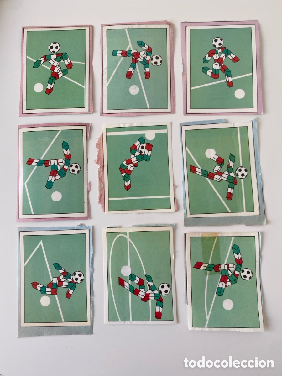 Cromos de f&uacute;tbol: Lote cromos panini mundial Italia 90 n&uacute;meros 5, 6, 7, 8, 15, 26, 27, 34, 35 - Stickers world cup