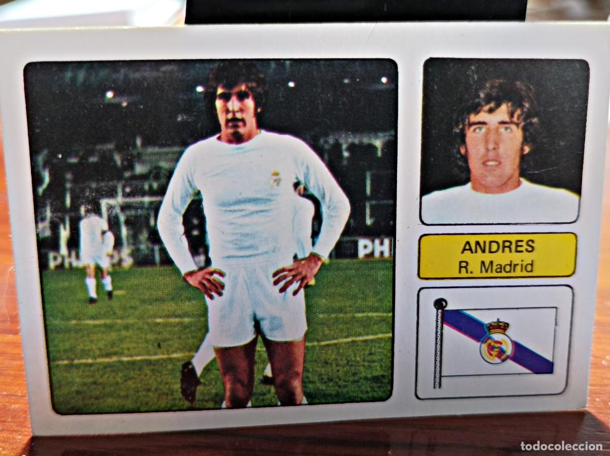 Fu&szlig;ball-Sticker: antiguo cromo futbol real madrid andres temporada 1973-1974 73/74 fher ver fotos