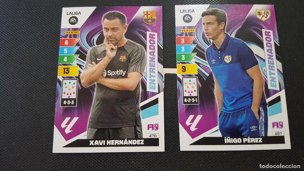 Cromos de F&uacute;tbol: LOTE PANINI ADRENALYN 2023 24 2 CROMOS ENTRENADOR NUMEROS 476 Y 487