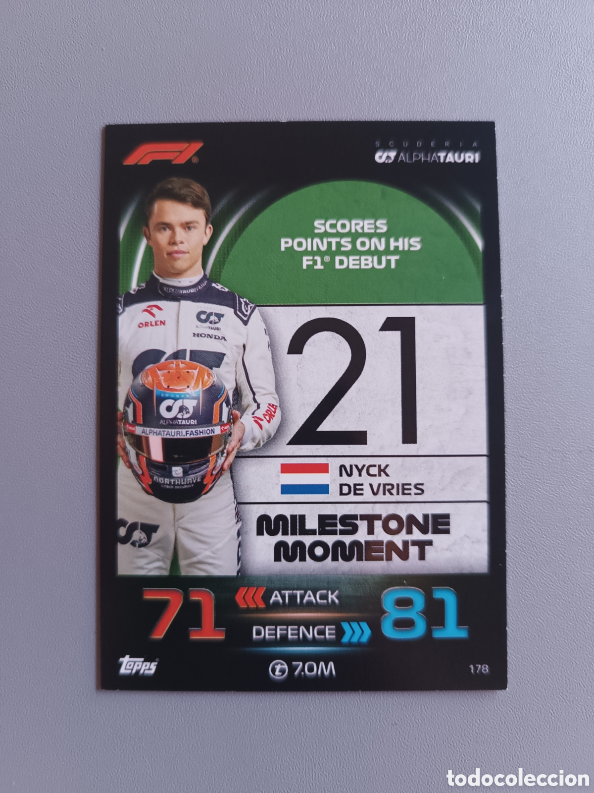 Figurine di Calcio: De Vries 178 Milestone Moment - Turbo Attax Topps 2023