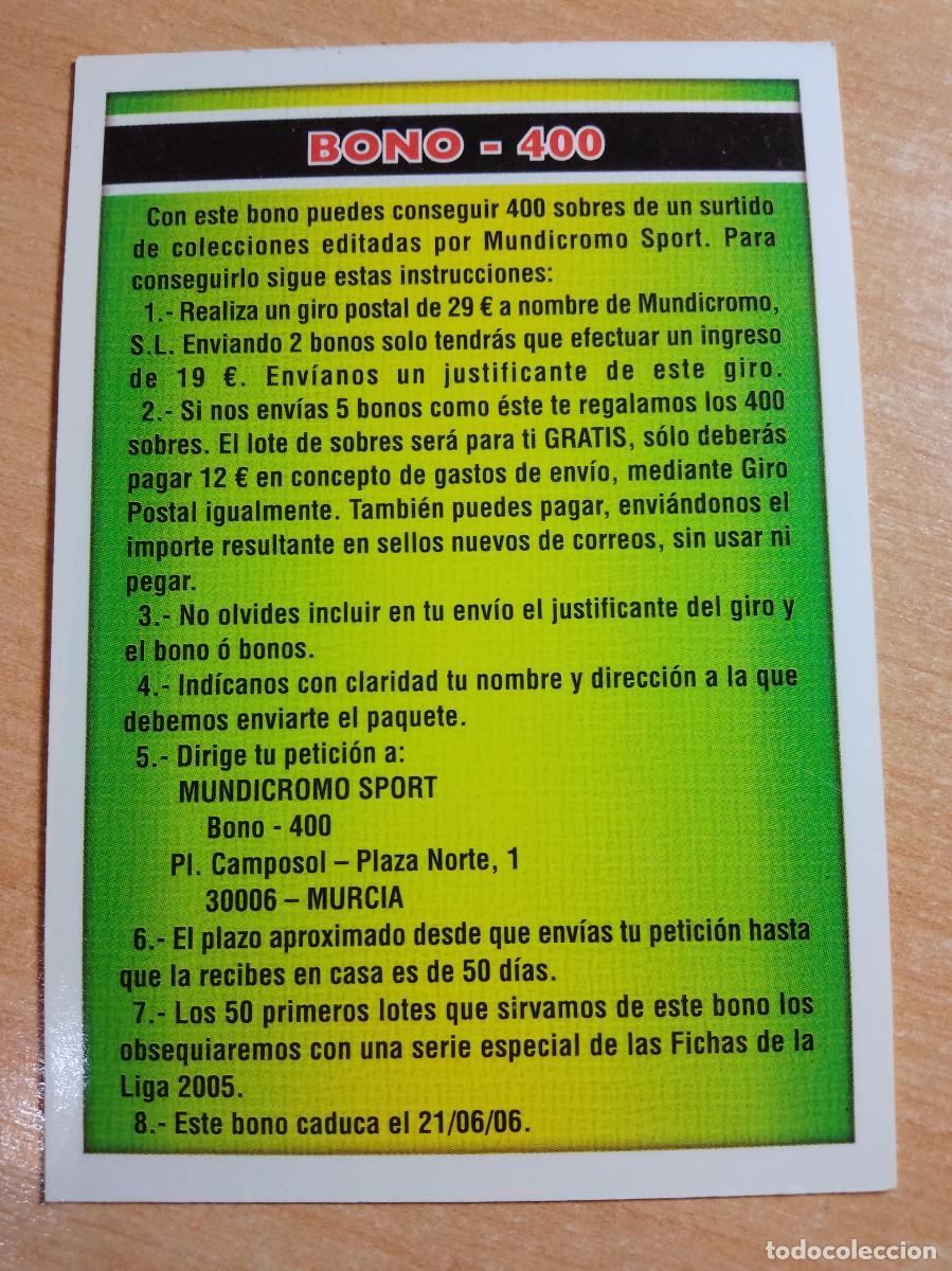 Cromos de Futebol: COMOD&Iacute;N PLATINUM 2006 BONO 400 LETRAS GRIS&Aacute;CEAS 2005 2006 MUNDICROMO 05 06 PLATINUM