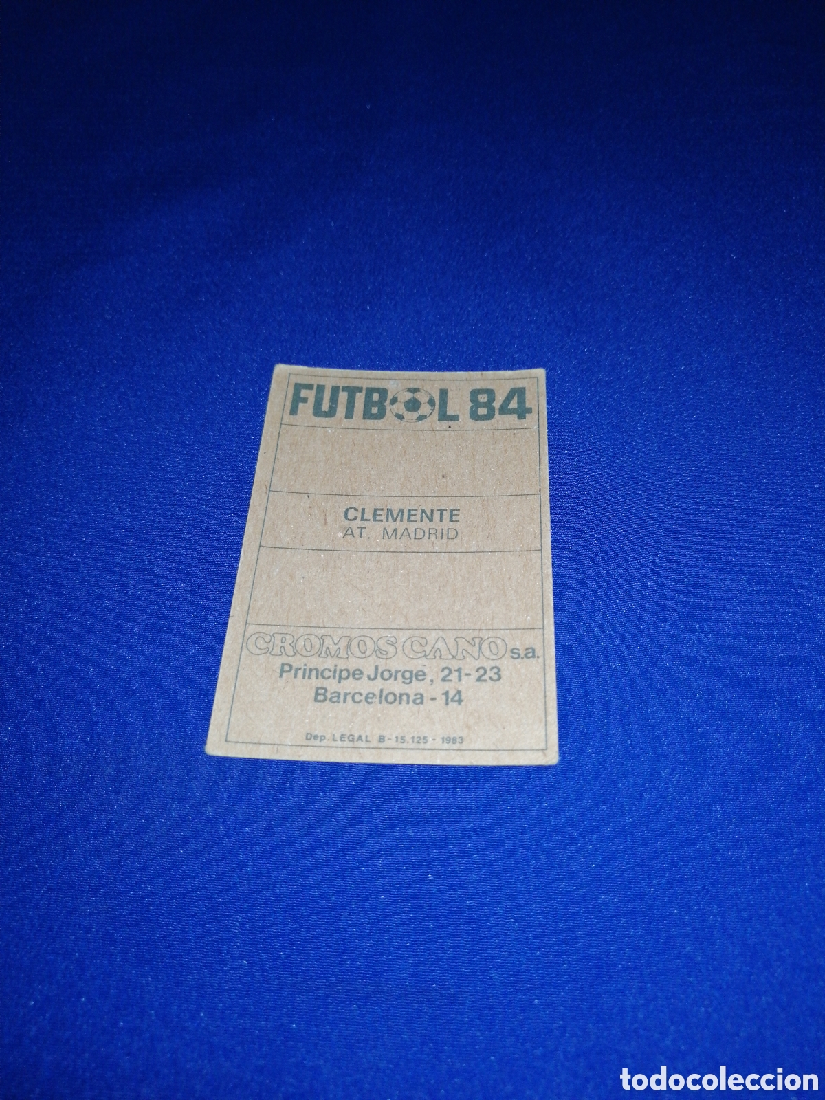 Cromos de f&uacute;tbol: F&Uacute;TBOL 84 - CLEMENTE - Foto 2