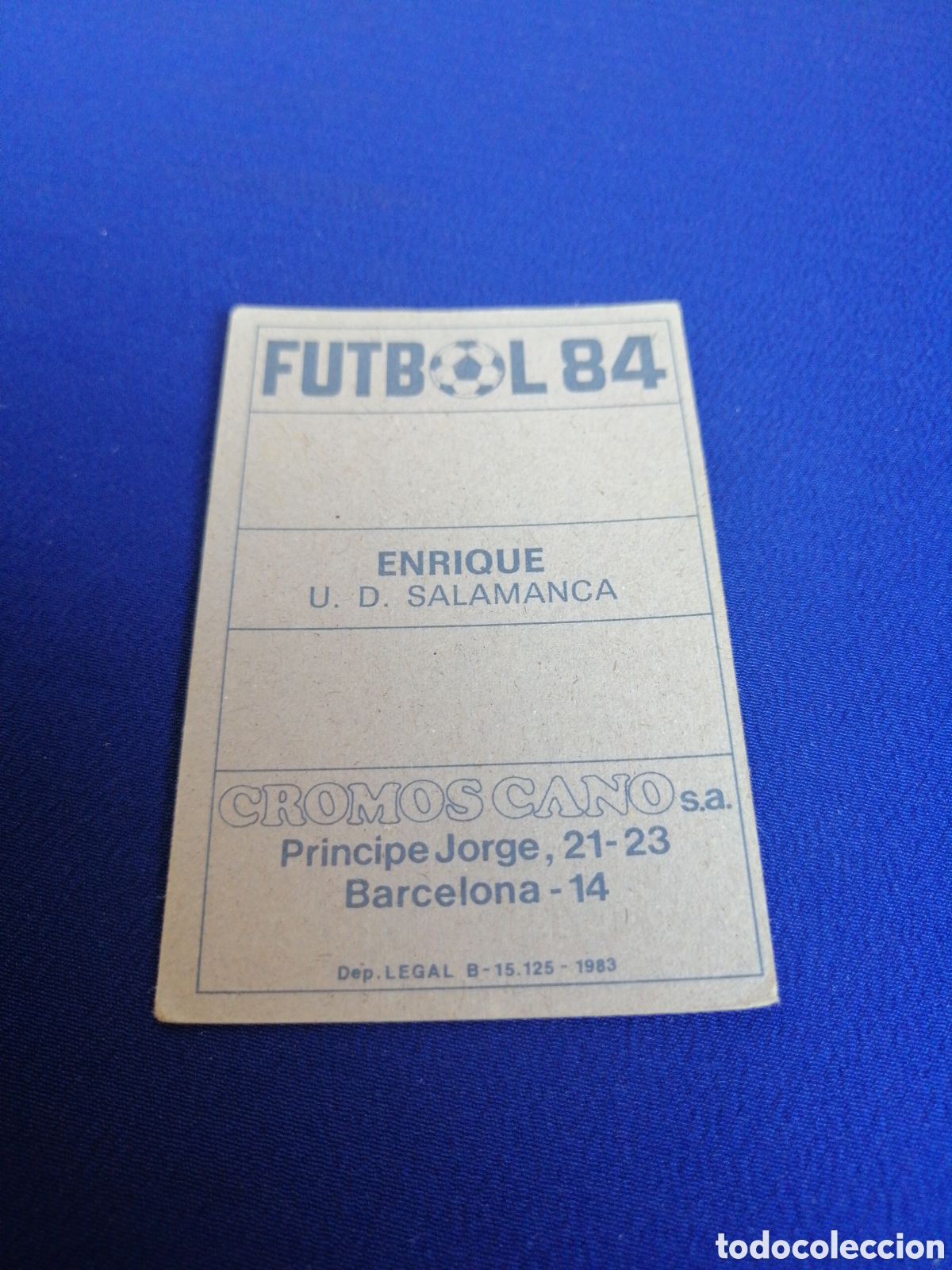 Cromos de f&uacute;tbol: F&Uacute;TBOL 84 - ENRIQUE - Foto 2